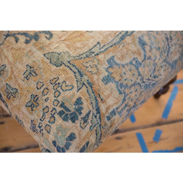 Contemporary Vintage Persian Rug Ottoman Coffee Table For Sale - Image 3 of 10
