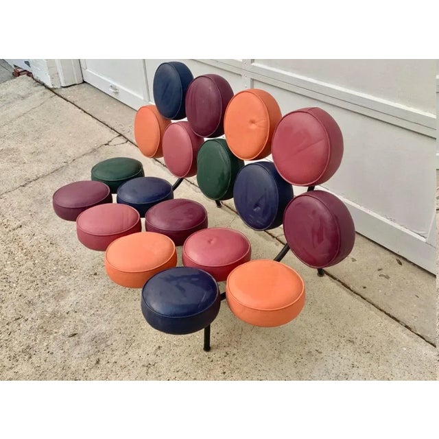 Late 20th Century Vintage MCM Style Multicolored Loveseat For Sale - Image 5 of 9