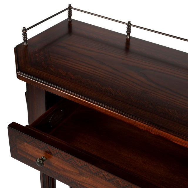 Charleston 1 Drawer Console Table, Dark Brown For Sale - Image 10 of 12