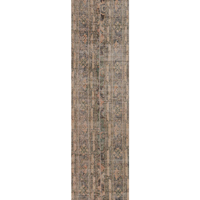 1960s Vintage Turkish Oushak Runner With Eclectic Style 1'9'' X 22'1'' For Sale - Image 5 of 11