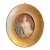 Antique/ Vintage Miniature Italian Signed Hand Painted Portrait, Lady in Nightgown With Gilded Wooden Frame For Sale