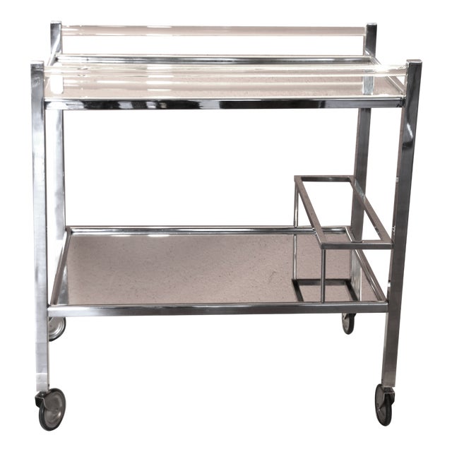 Art Deco Bar Cart attributed to Jacques Adnet, 1930s For Sale