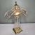 Vintage 1960s Crystal Cofrac Art Verrier Brass French Table Lamp For Sale - Image 12 of 12