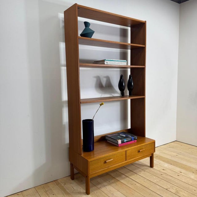 Teak bookcase with two drawers, Sweden 1960