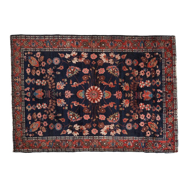 Antique Mohajeran Sarouk Rug - 3'5" x 4'10" For Sale
