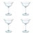 Apéritif 4-Piece Set Summer Cocktail Coupe Glasses, Sapphire For Sale - Image 4 of 4