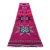Vintage 1940s Herki Runner Rug, Handwoven, Hot Pink Geometric Pattern Wool Rug For Sale