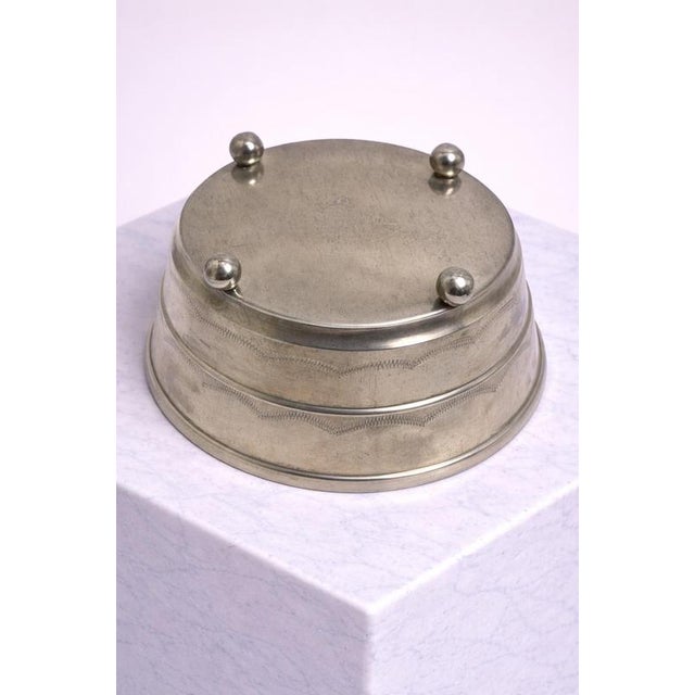 Swedish Art Deco Pewter Lidded Box by Sylvia Stave for C.G. Hallberg, 1928 For Sale - Image 6 of 8