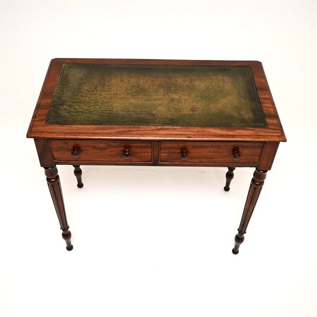 Antique William IV Leather Top Writing Table, 1830 For Sale - Image 6 of 11