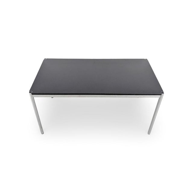 We are offering a beautiful USM Haller table with a rare granite tabletop. Condition: Good used condition with age-related...