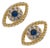Blue Sapphire Diamond & Gold Evil Eye Stud Earrings, A Pair For Sale