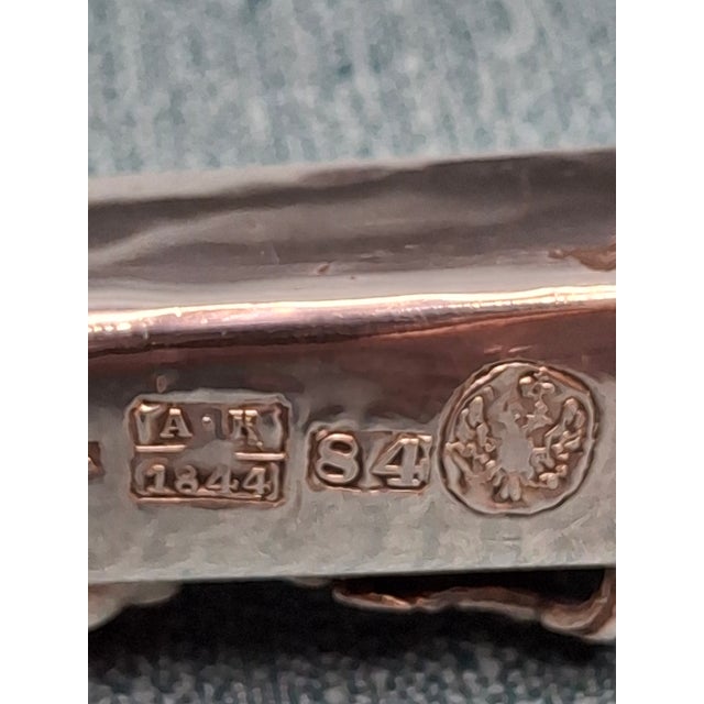 Antique 1844 Imperial Silver 84 Torah Pointer Yad, 13" Rabbi Finial For Sale - Image 15 of 18
