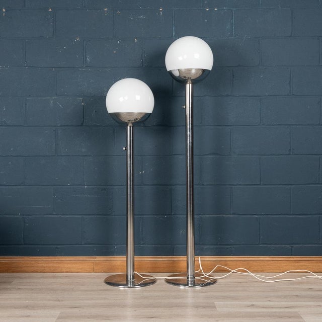 Silver Graduated Floor Lamps by Pia Guidetti-Crippa for Luci Italia, 1970s, Set of 2 For Sale - Image 8 of 18