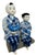 Blue Pristine 1980s Chinoiserie Cobalt Blue & White Porcelain Shelf Sitters - A Pair For Sale - Image 8 of 16