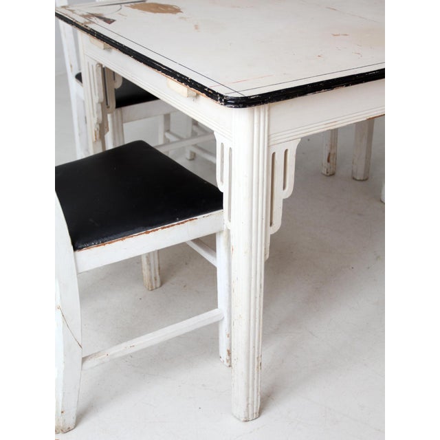 Vintage Square Brand Dining Table Set For Sale - Image 11 of 18