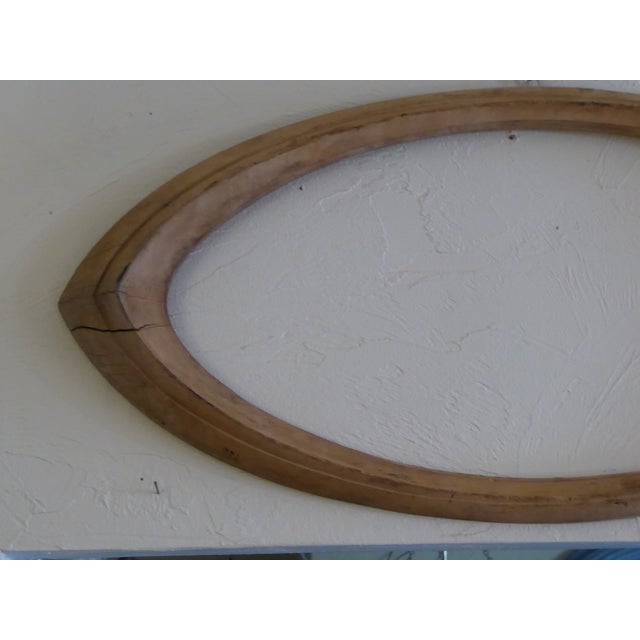 Rustic Vintage Wood Eye Shaped Frame For Sale - Image 3 of 3