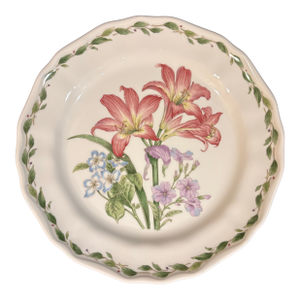 Gourmet Garden Dinner Plate Featuring Lilies From Noritake