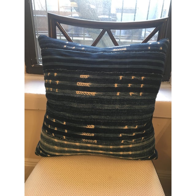 Dransfield & Ross Indigo Patched Pillow Chairish