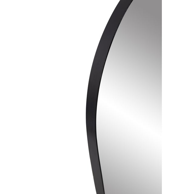 Kenneth Ludwig Chicago Van Buren Brushed Black Arched Mirror For Sale - Image 4 of 8