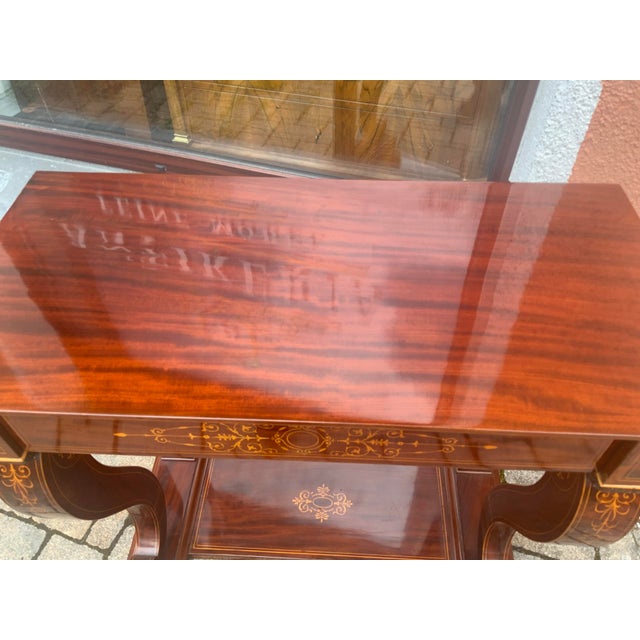 Biedermeier Console Inlaid in Mahogany, 1840s For Sale - Image 18 of 18