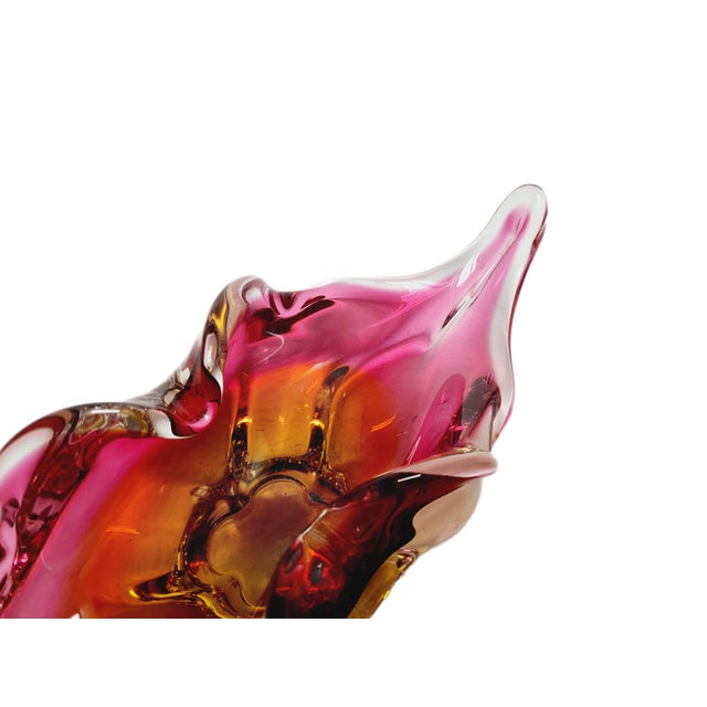 Mid-Century Modern Decorative Bowl by J. Hospodka for Chribska Glassworks, Czechoslovakia, 1960s For Sale - Image 3 of 13
