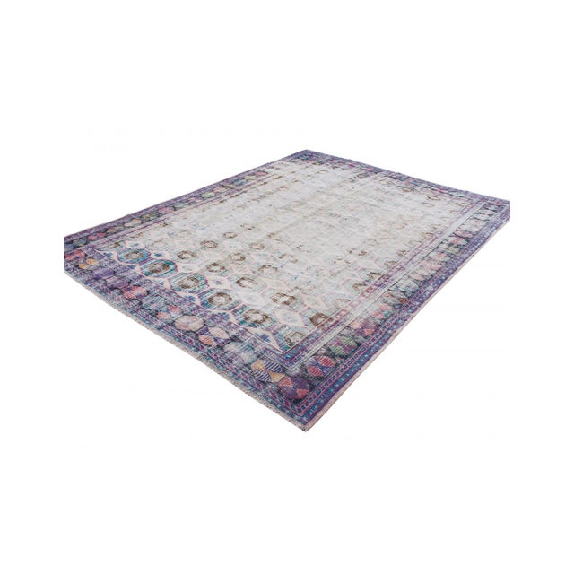 Mid-Century Modern Large Distressed Turkish Oushak Rug - 8`8" X 10`10" For Sale - Image 3 of 6