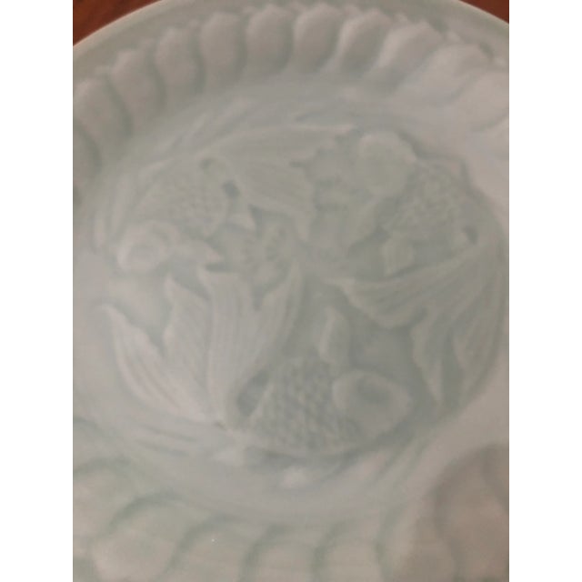 Celadon Vintage Longquan Style Celadon Koi Fish China Set- 18 Pieces For Sale - Image 8 of 10