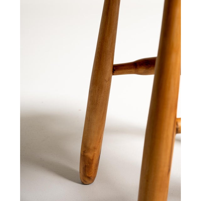 Scandinavian Birch Stool, 1950s For Sale - Image 6 of 8