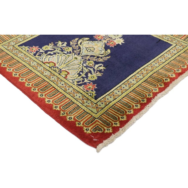 vintage Persian Kerman rug with Neoclassical style. With a timeless design and neoclassic style, this vintage Persian...