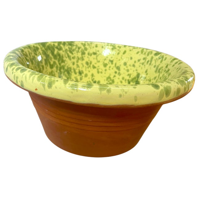 Bunny Williams Home Italian Puglian Terracotta Passata Bowl “Schizzato” Splatterware Bowl in the Style of Cabana For Sale - Image 4 of 8