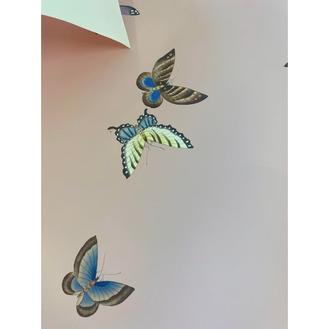 36“*100”/Panel, Modern Whimsical Butterfly Mural Wallpaper in Pink For Sale - Image 6 of 6