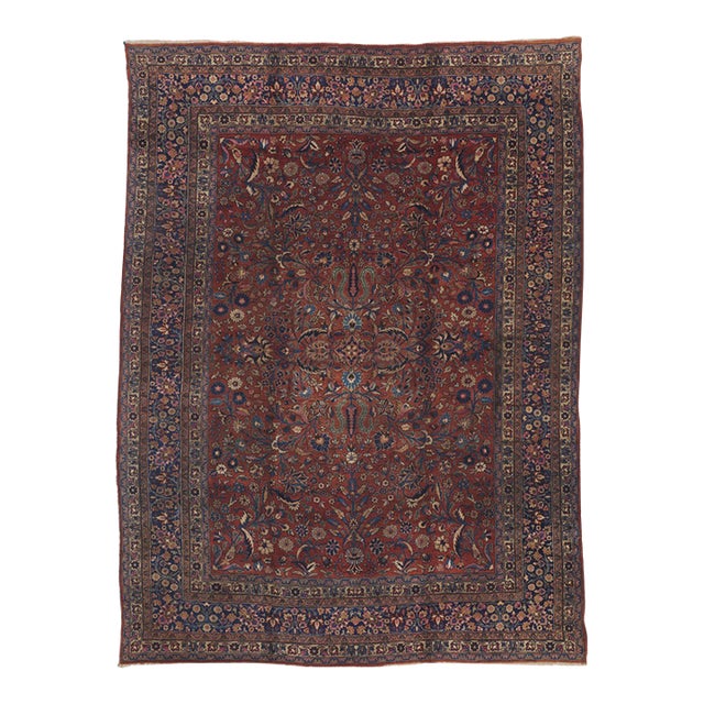Antique Persian Mashhad Rug, 08'10 X 12'00 For Sale