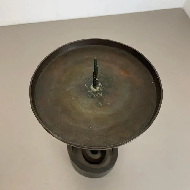 Large Brutalist Bronze Candleholder from Manfred Bergmeister, 1970s For Sale - Image 10 of 18
