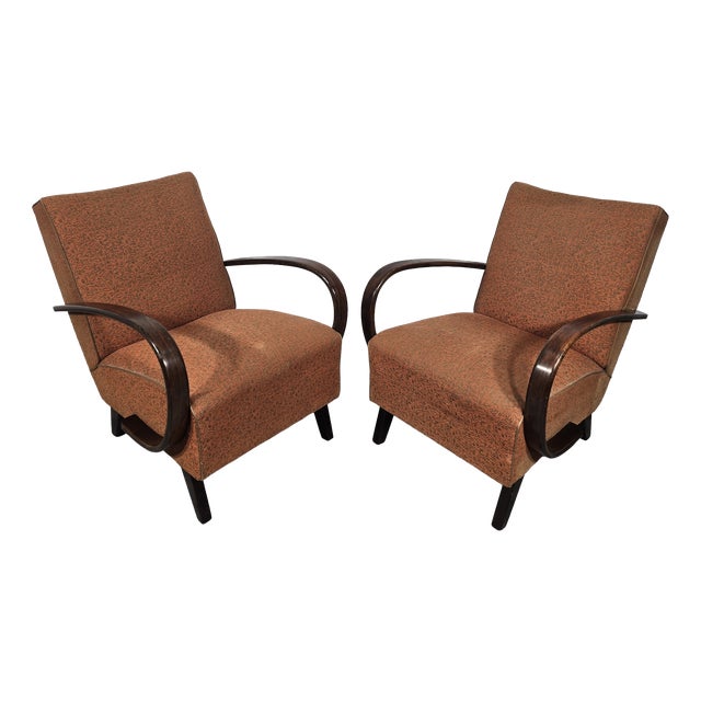 Vintage Armchairs from Jindrich Halabala, 1940s, Set of 2 For Sale