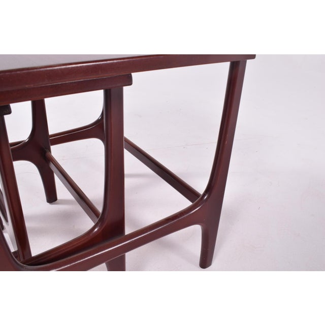 1960s Mid-Century Danish Teak Nesting Tables, 1960s, Set of 3 For Sale - Image 5 of 7