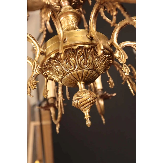 Metal Spanish Chandelier in Brass, Spain, 1970 For Sale - Image 7 of 11