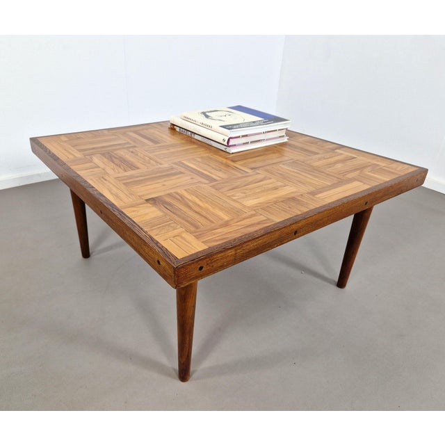 Mid-Century Parquet Coffee Table, 1960s For Sale - Image 4 of 11