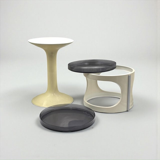 Modular ABS Table with Smoked Trays from Tatay, 1970s For Sale - Image 15 of 18