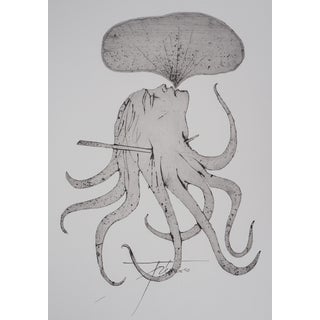 Pierre-Yves Trémois, The Octopus Woman, Original Signed Etching For Sale