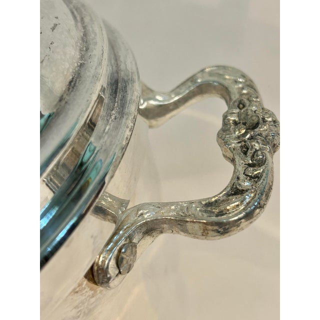 Vintage 1970’s Sheridan Taunton Attributed Silverplate Ice Bucket With Milk Glass Liner For Sale In New Orleans - Image 6 of 12
