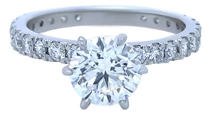 GIA Platinum Diamond Engagement Ring 2.1ct