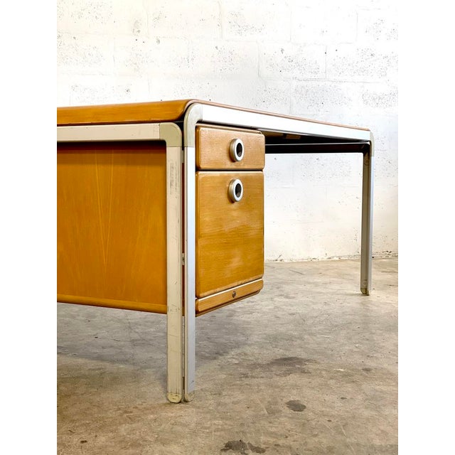 Arne Jacobsen Danish Modern "DJOB" Desk. finished back. 60w 30d 27.5