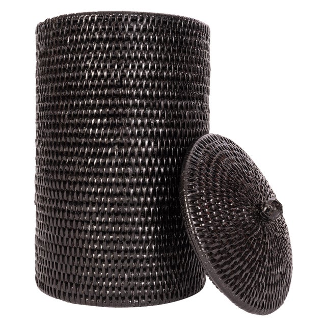Artifacts Rattan Double Toilet Roll Holder, Tudor Black For Sale - Image 4 of 6