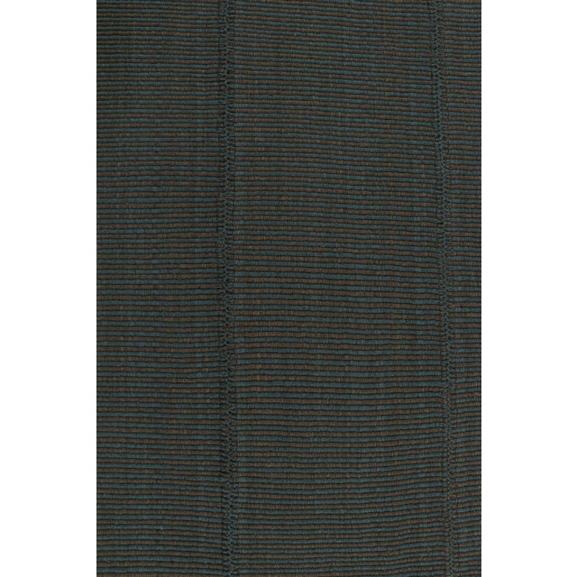 Rug & Kilim’s Contemporary Kilim in Black, With Blue Accents For Sale In New York - Image 6 of 7