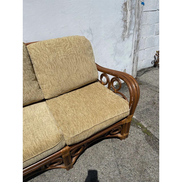 Late 20th Century Rattan Sofa For Sale - Image 9 of 10