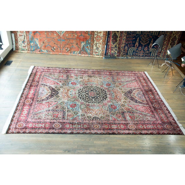 Vintage Persian Qum Rug For Sale In Chicago - Image 6 of 15