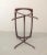 Italian Side Table with Wooden Scissor Frame & Glass Top, 1950s For Sale - Image 9 of 11