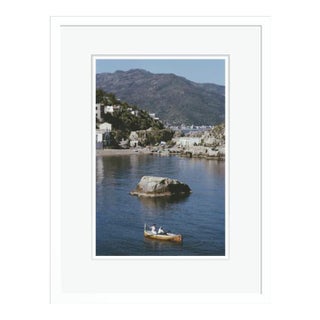 Slim Aarons 'Taormina' Archival Pigment Print Framed in White For Sale