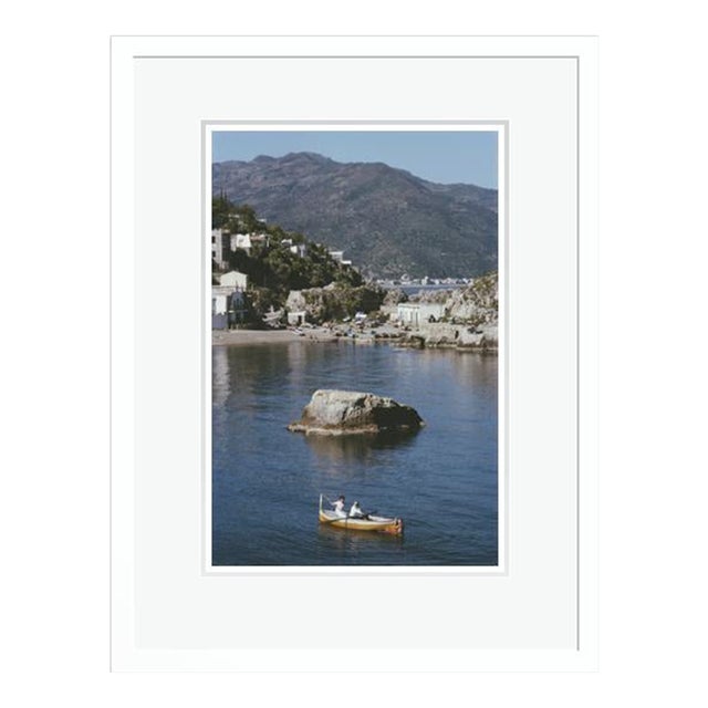 Slim Aarons 'Taormina' Archival Pigment Print Framed in White For Sale