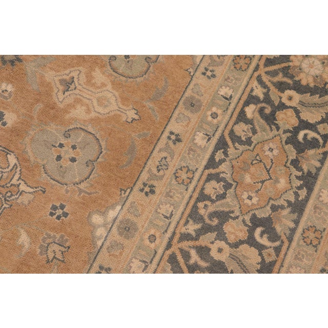 Shabby Chic Brown/Green Wool Rug - 8'0'' X 9'8'' For Sale In New York - Image 6 of 10